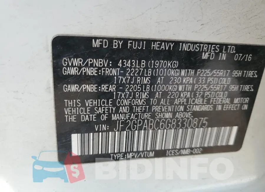 JF2GPABC6G8330875 Photo# 13
