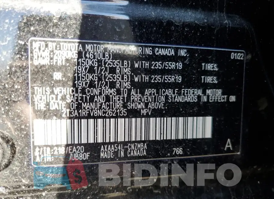 2T3A1RFV8NC262135 Photo# 13