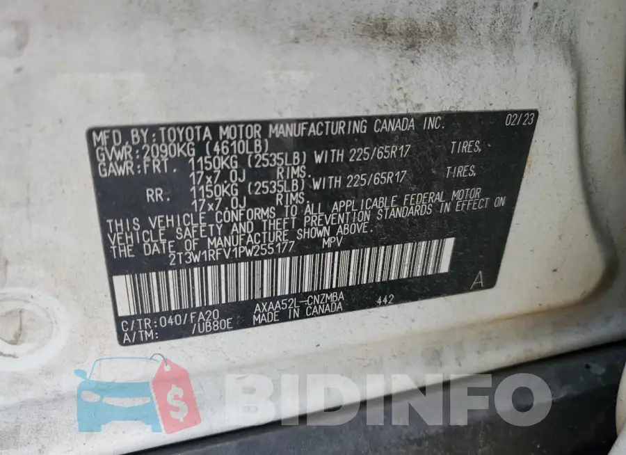2T3W1RFV1PW255177 Photo# 13