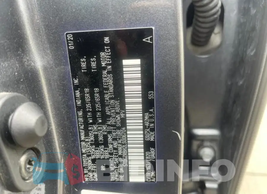 5TDGZRBH2LS006704 Photo# 10
