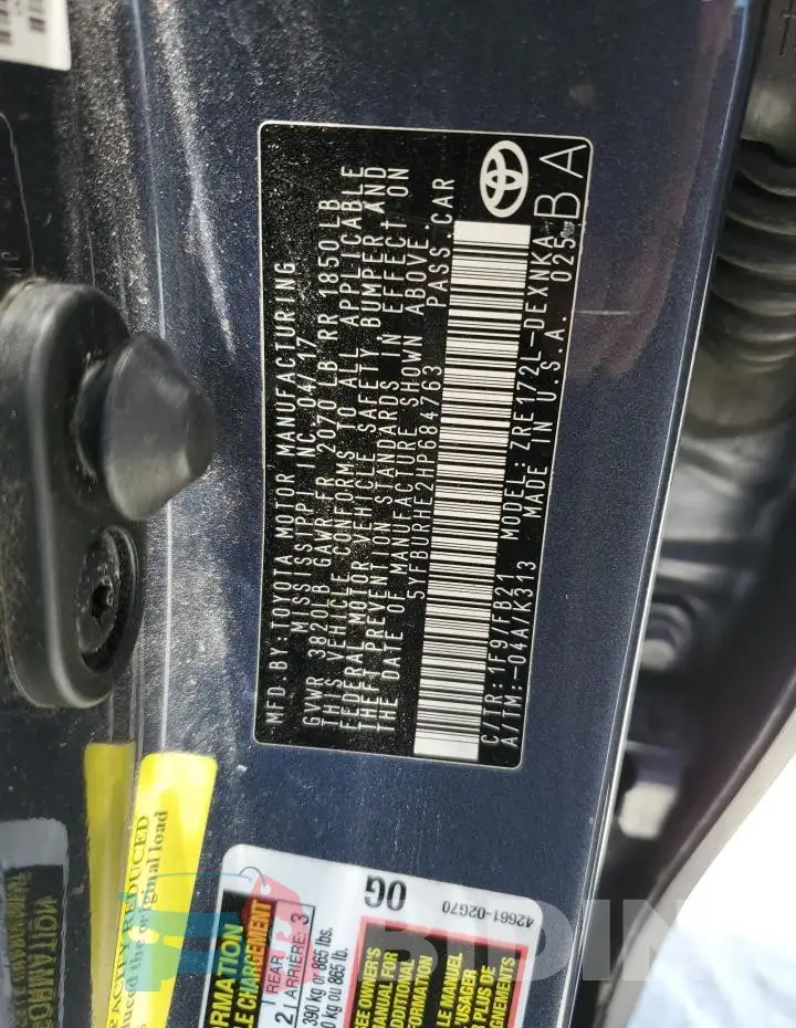 5YFBURHE2HP684763 Photo# 12