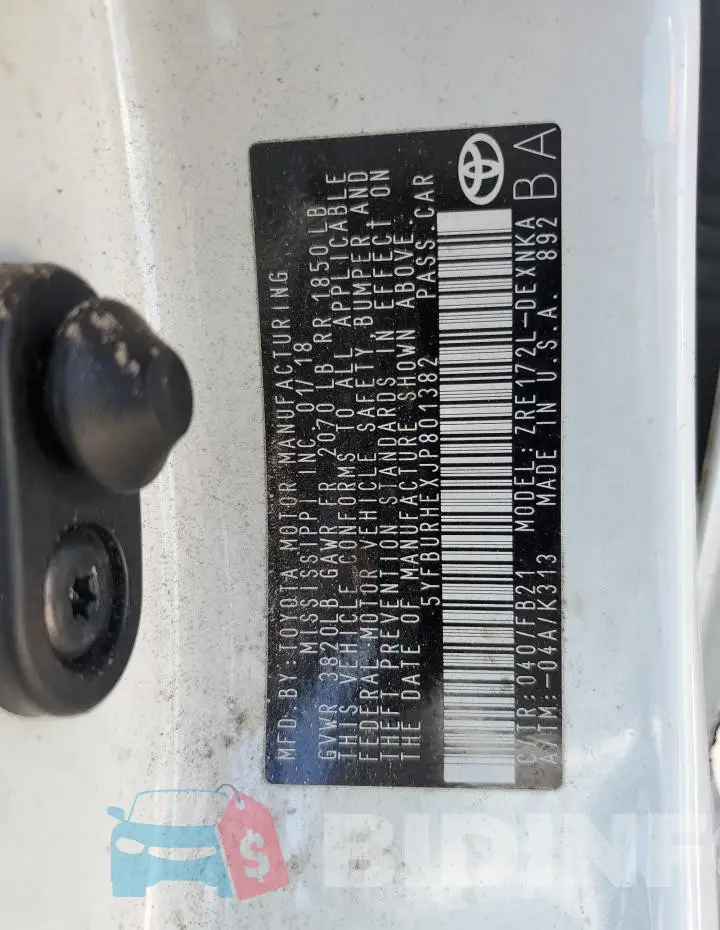 5YFBURHEXJP801382 Photo# 12