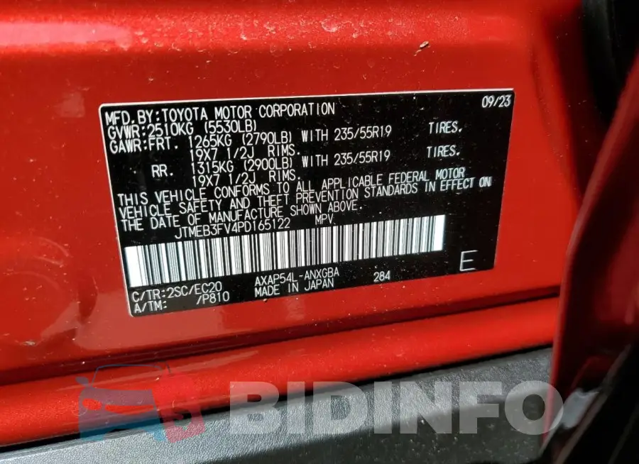JTMEB3FV4PD165122 Photo# 13