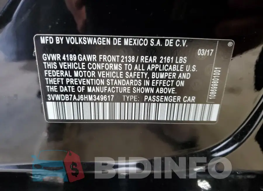 3VWDB7AJ6HM349617 Photo# 12