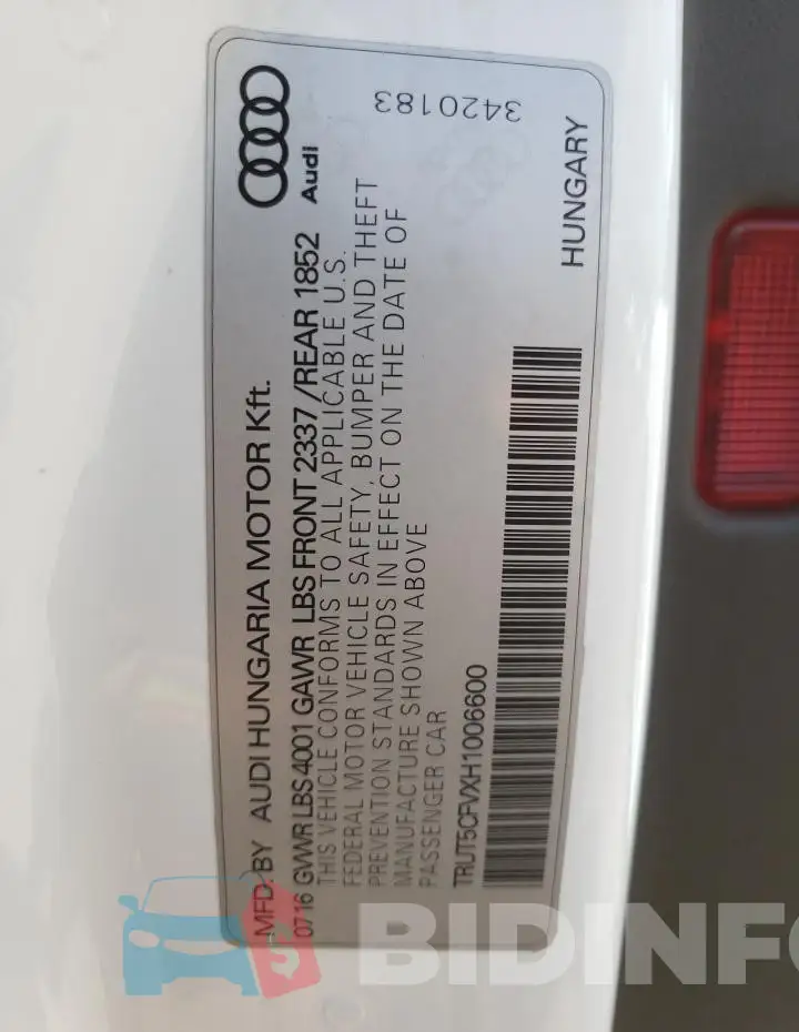 TRUT5CFVXH1006600 Photo# 13