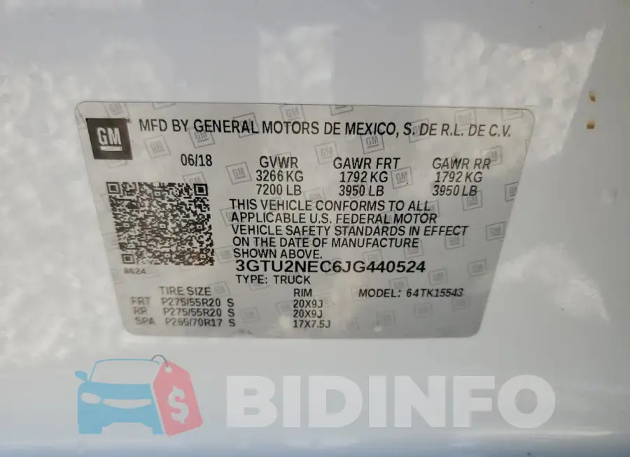 3GTU2NEC6JG440524 Photo# 12