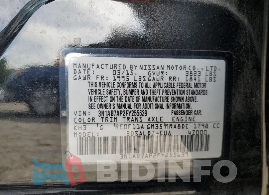 3N1AB7AP2FY255639 Photo# 13