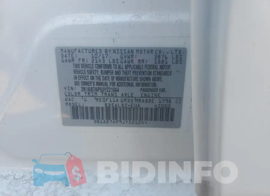 3N1AB7AP9JY221044 Photo# 12