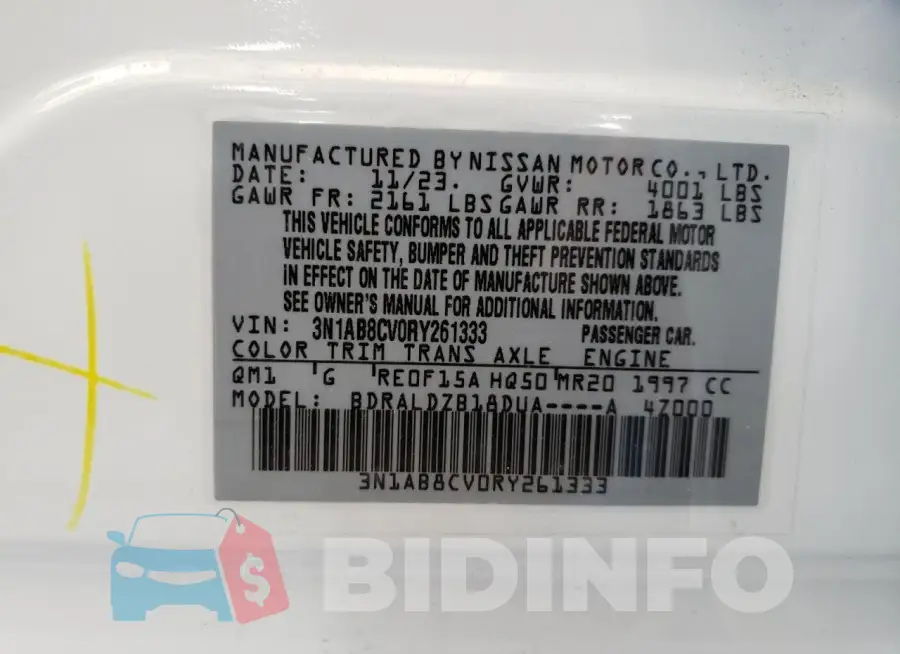 3N1AB8CV0RY261333 Photo# 12