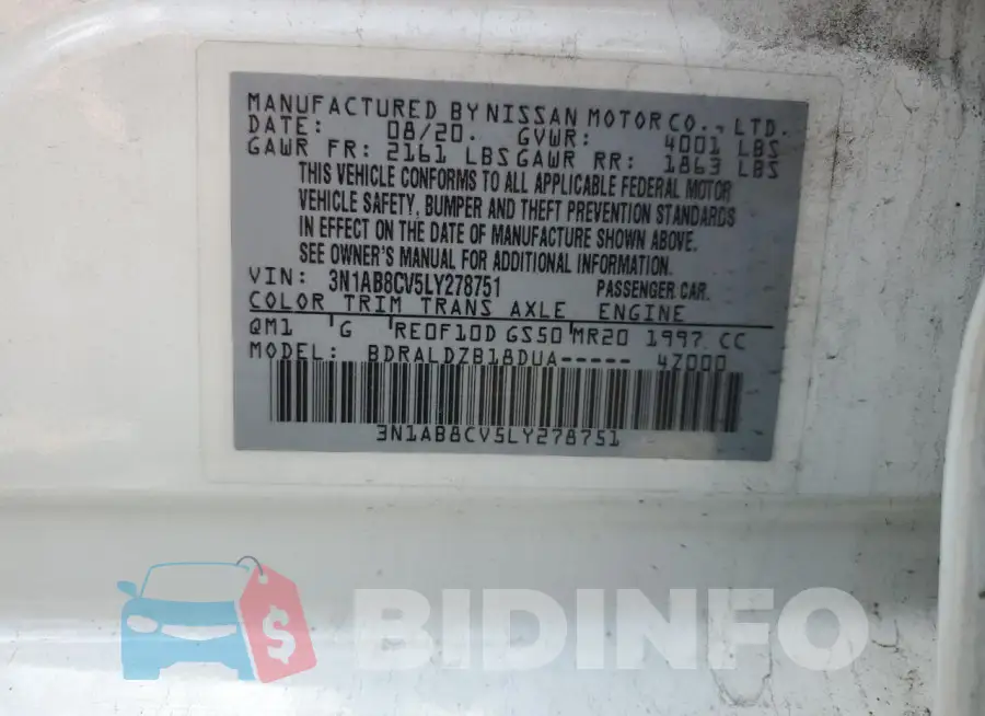 3N1AB8CV5LY278751 Photo# 13