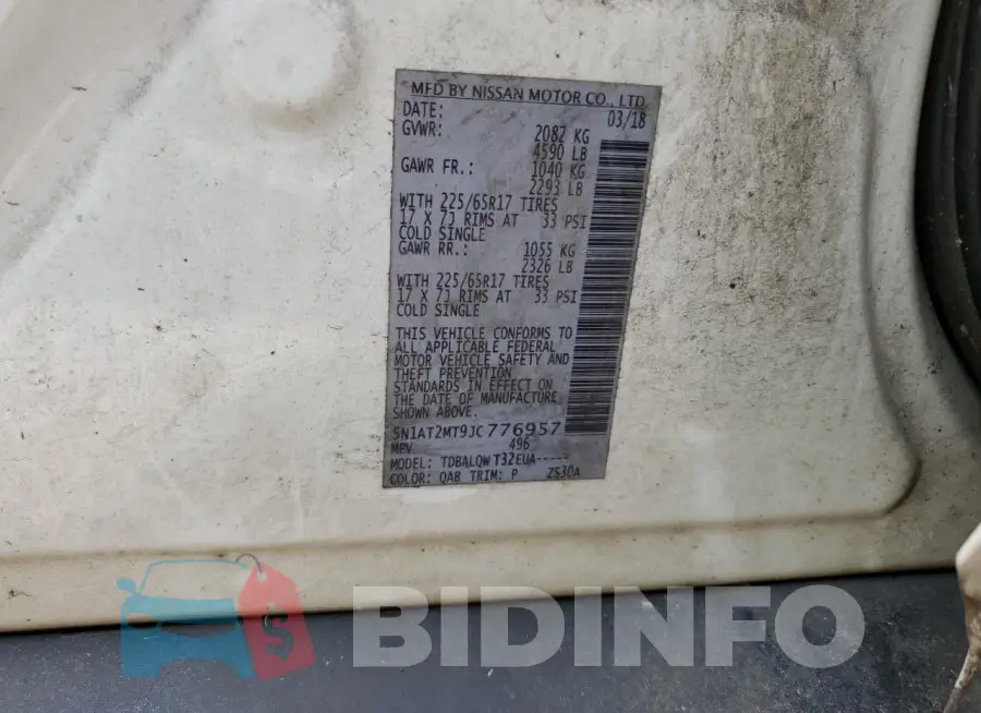 5N1AT2MT9JC776957 Photo# 13