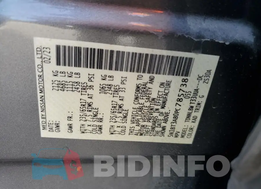 5N1BT3AB0PC785738 Photo# 14