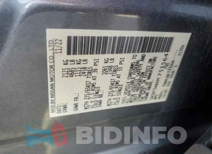 5N1BT3ABXPC751564 Photo# 12
