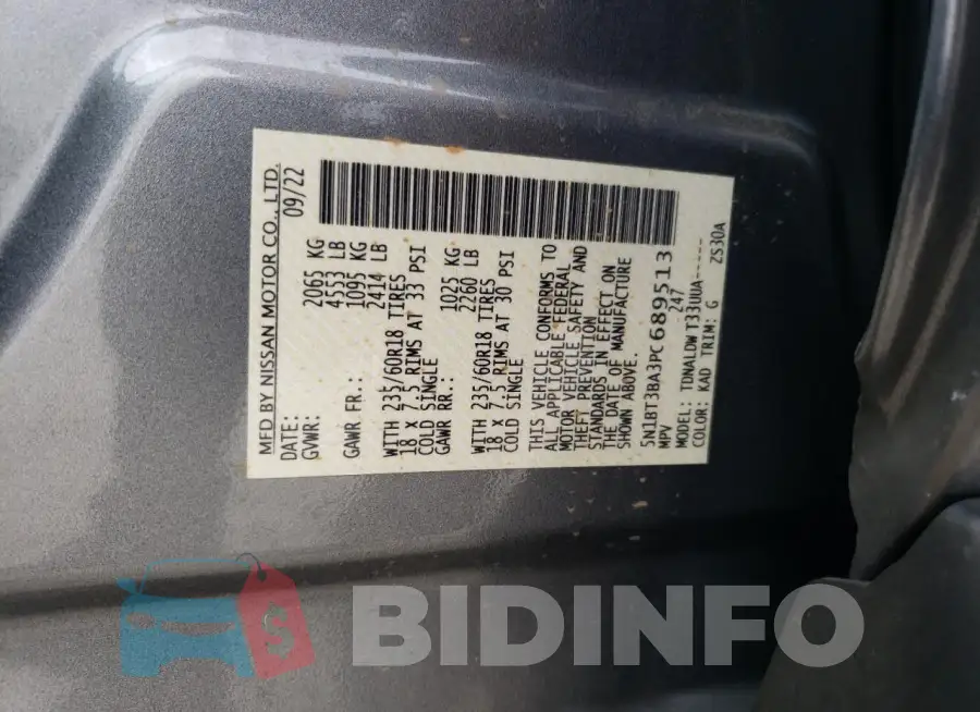 5N1BT3BA3PC689513 Photo# 13