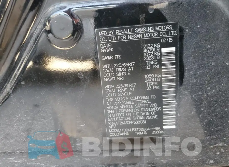 KNMAT2MV0FP538081 Photo# 13