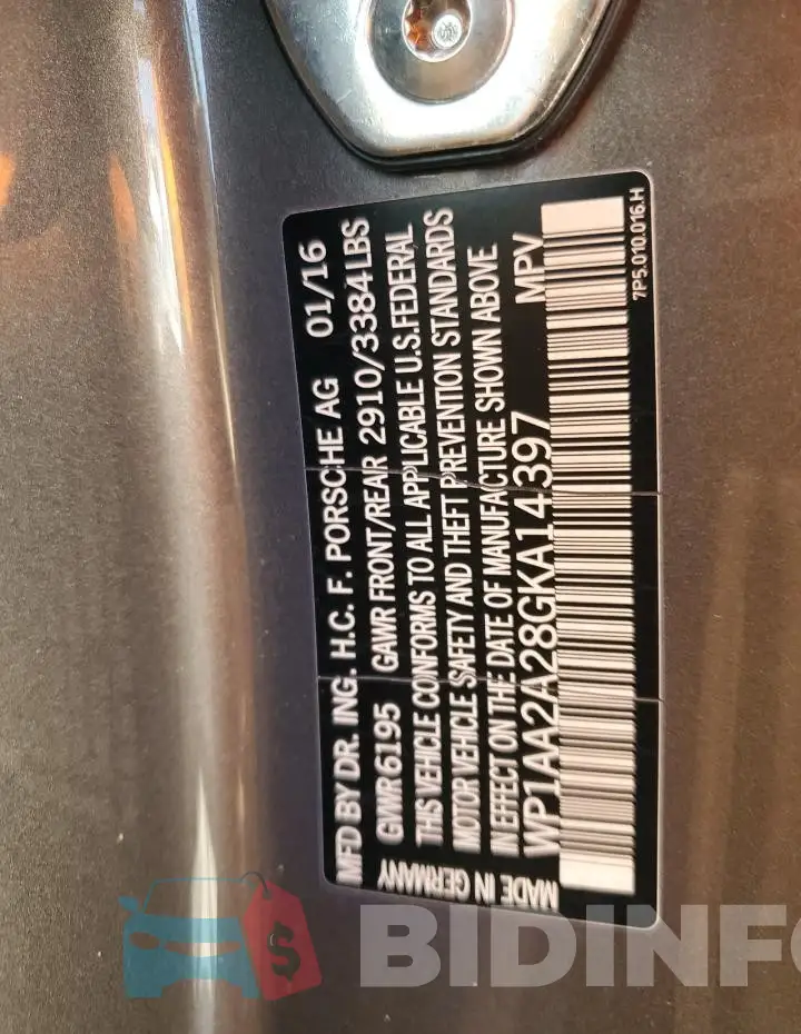 WP1AA2A28GKA14397 Photo# 12