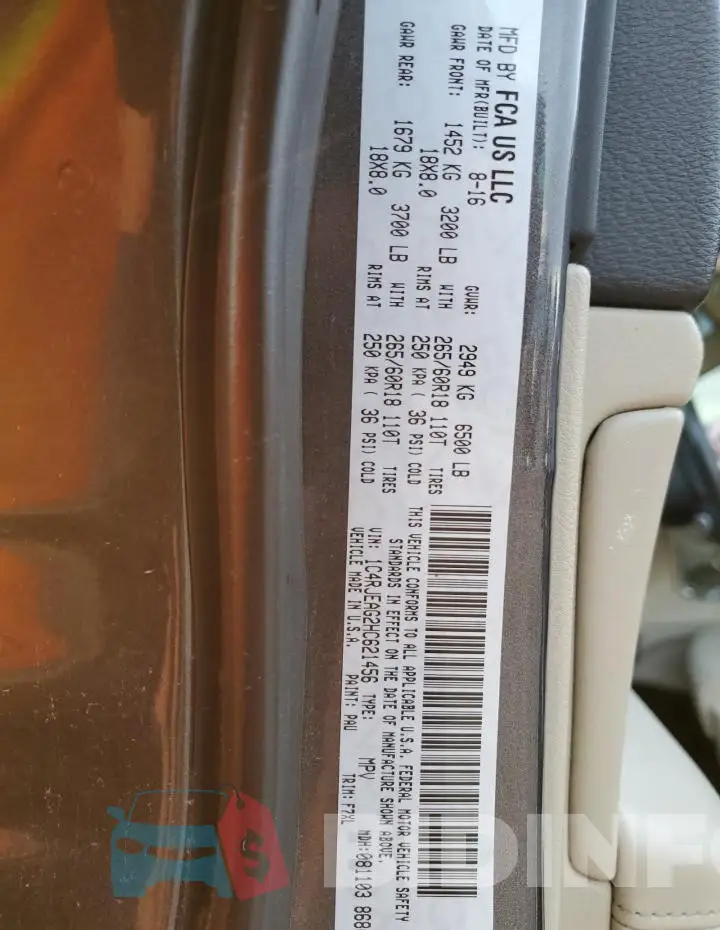 1C4RJEAG2HC621456 Photo# 12