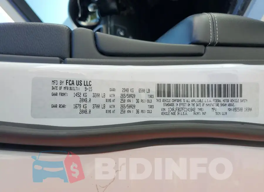 1C4RJFBG7FC141642 Photo# 13