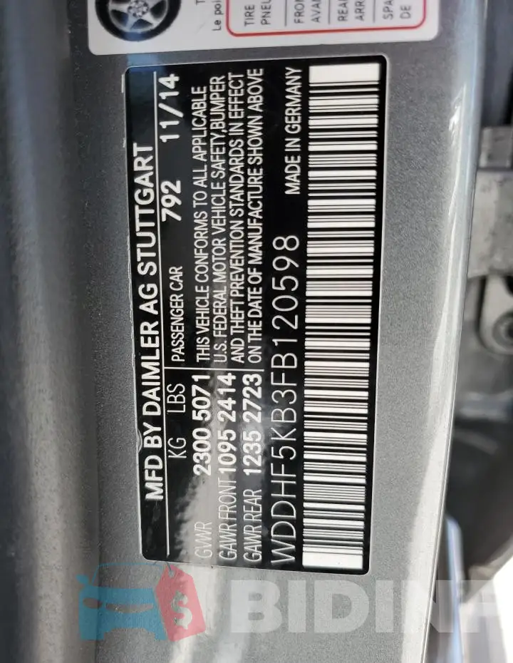 WDDHF5KB3FB120598 Photo# 13