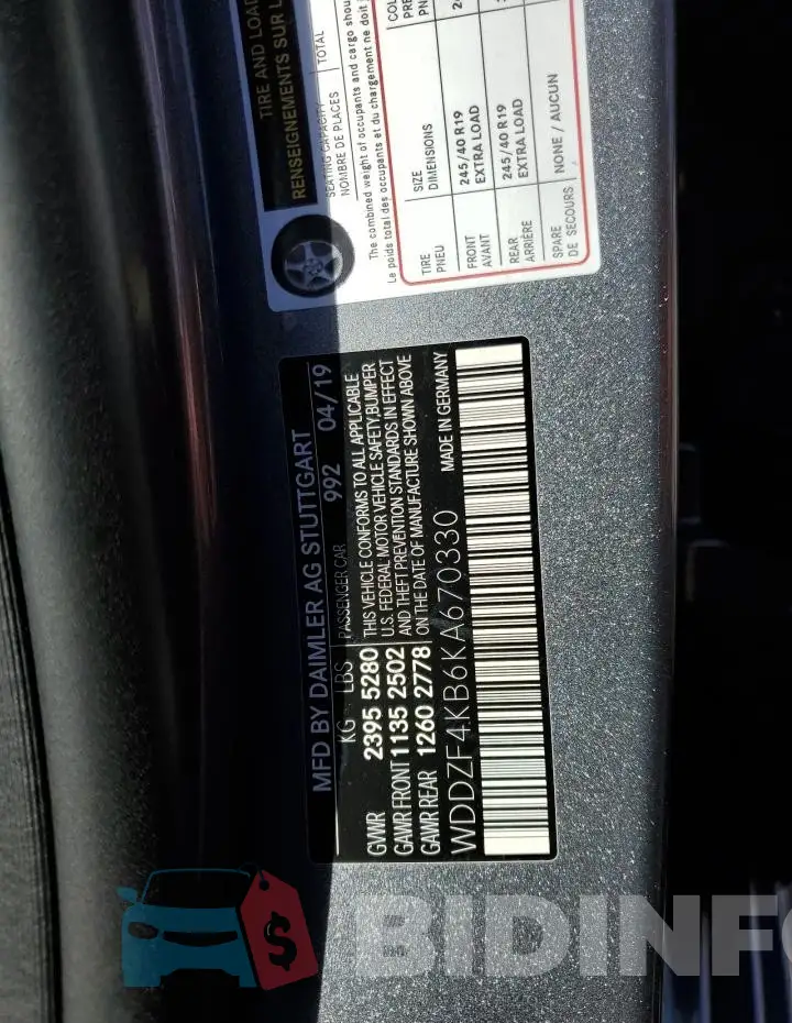 WDDZF4KB6KA670330 Photo# 13