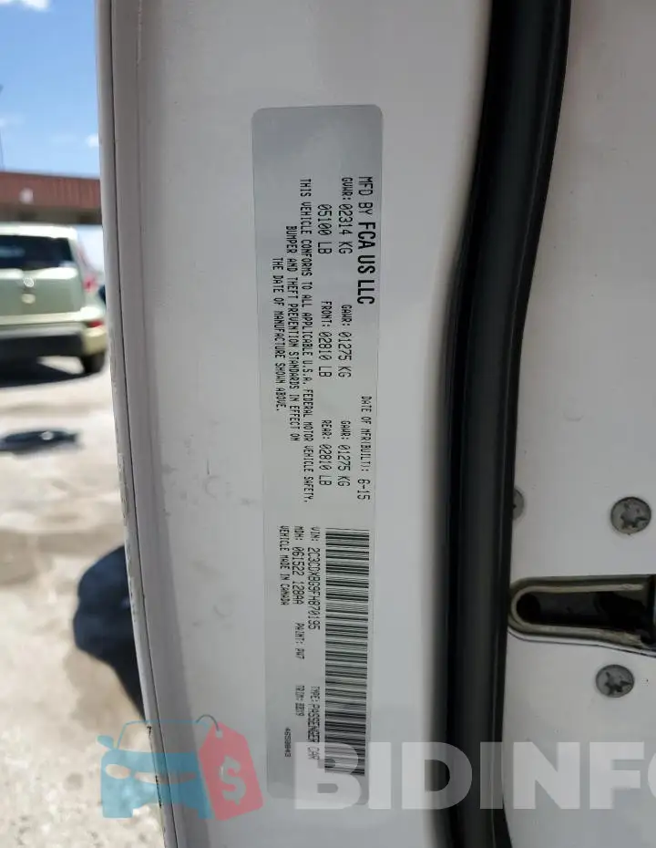 2C3CDXBG9FH870195 Photo# 12