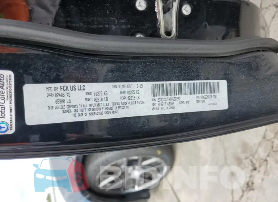 2C3CDXCT4KH622233 Photo# 12