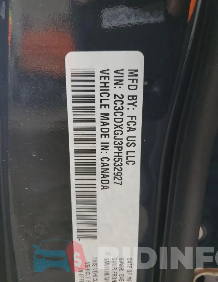 2C3CDXGJ3PH532927 Photo# 12