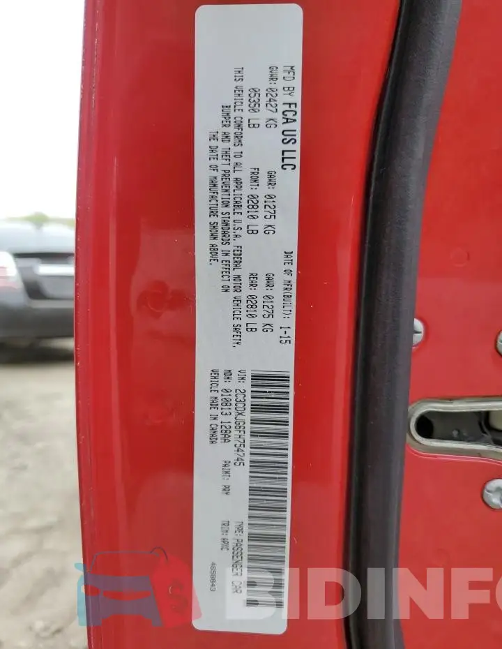 2C3CDXJG6FH754745 Photo# 12