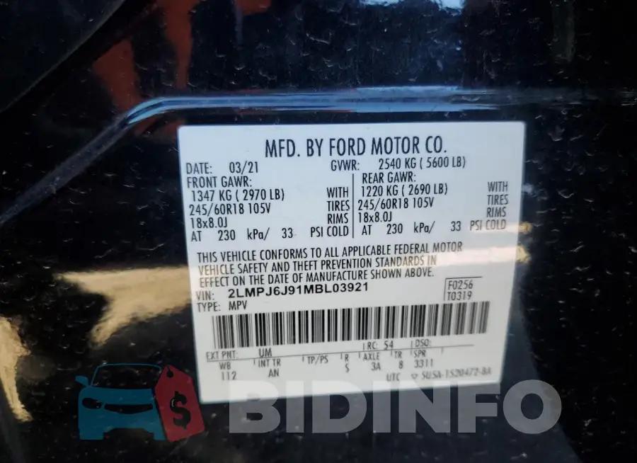 2LMPJ6J91MBL03921 Photo# 12
