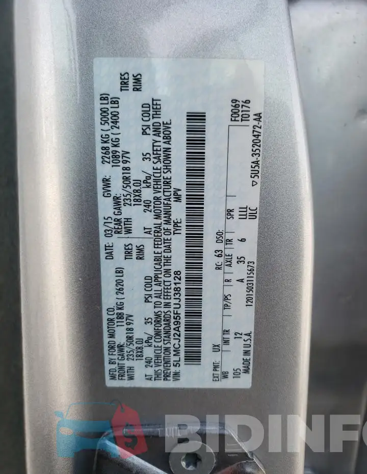 5LMCJ2A95FUJ38128 Photo# 13