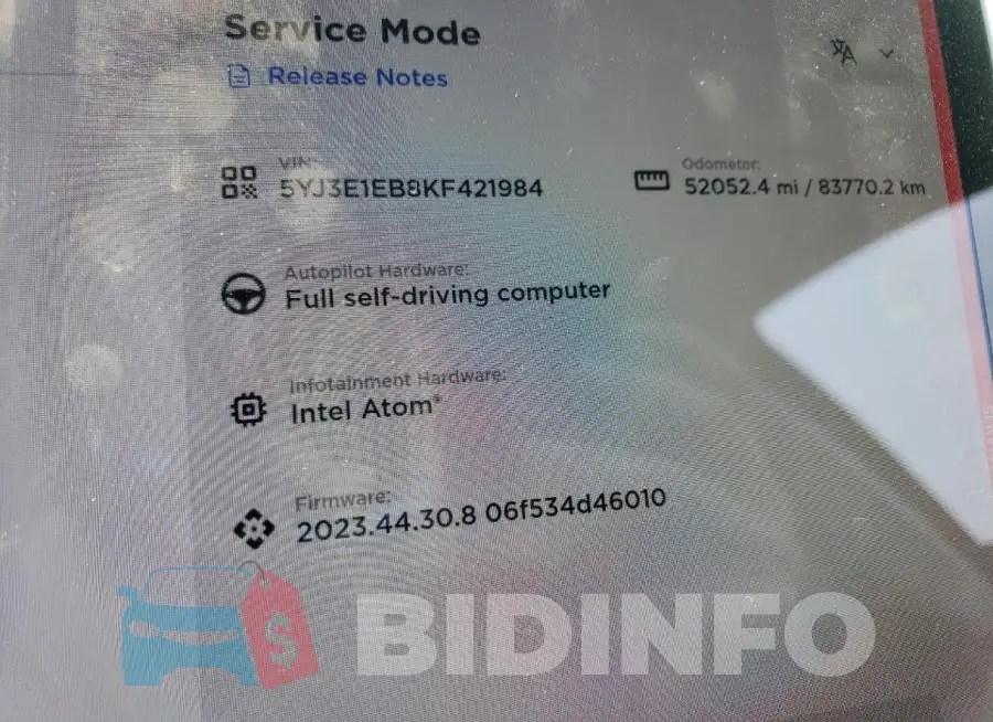 5YJ3E1EB8KF421984 Photo# 9