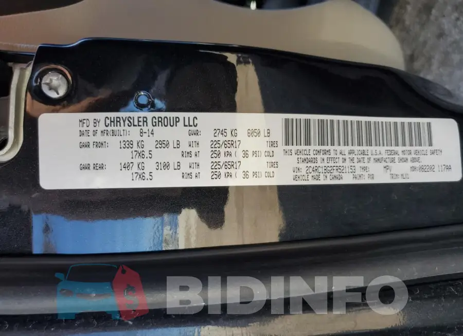 2C4RC1BG2FR521153 Photo# 13