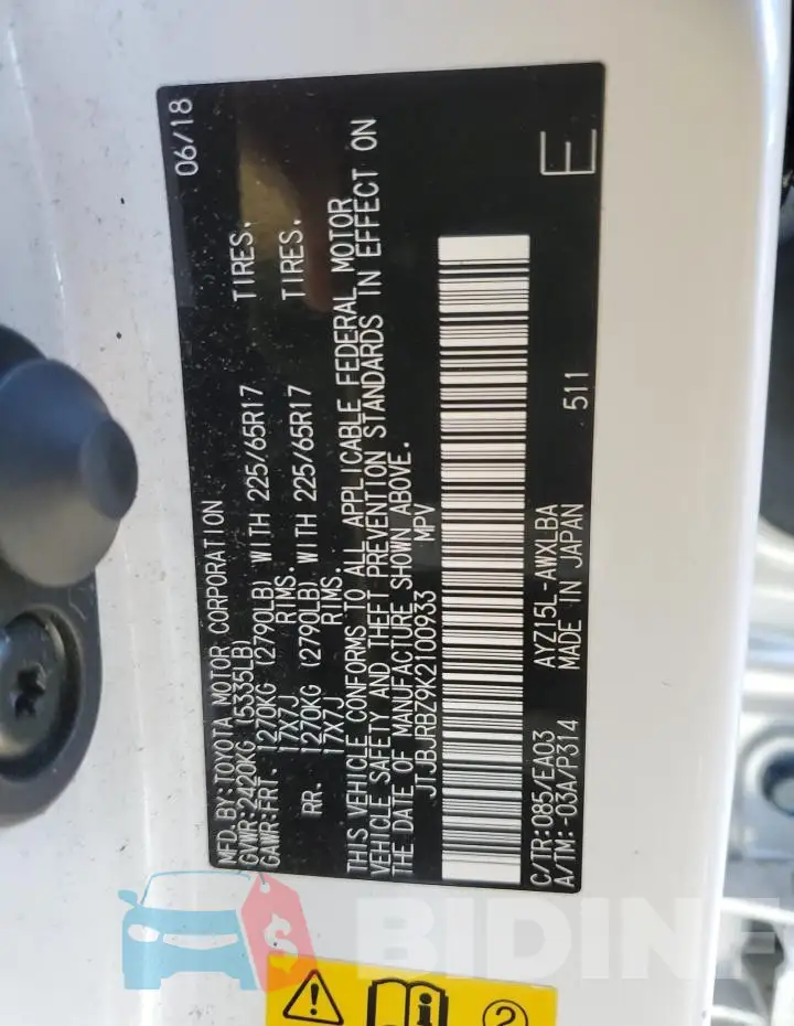 JTJBJRBZ9K2100933 Photo# 12