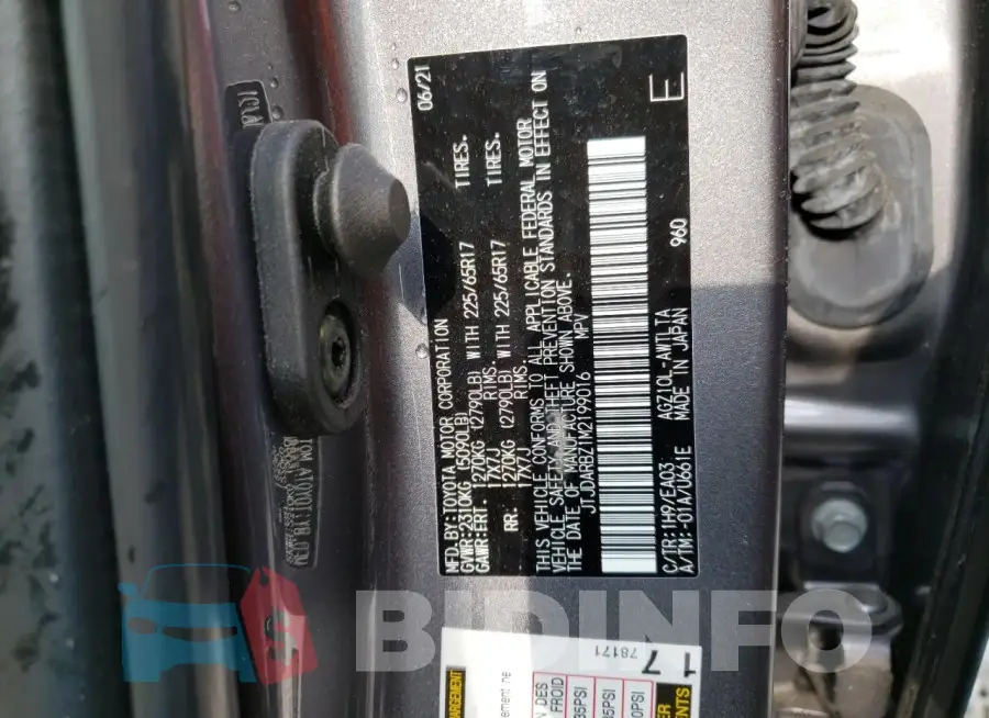 JTJDARBZ1M2199016 Photo# 14