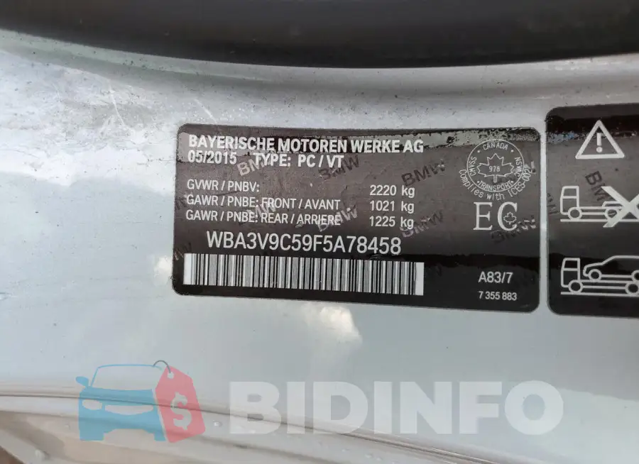 WBA3V9C59F5A78458 Photo# 12