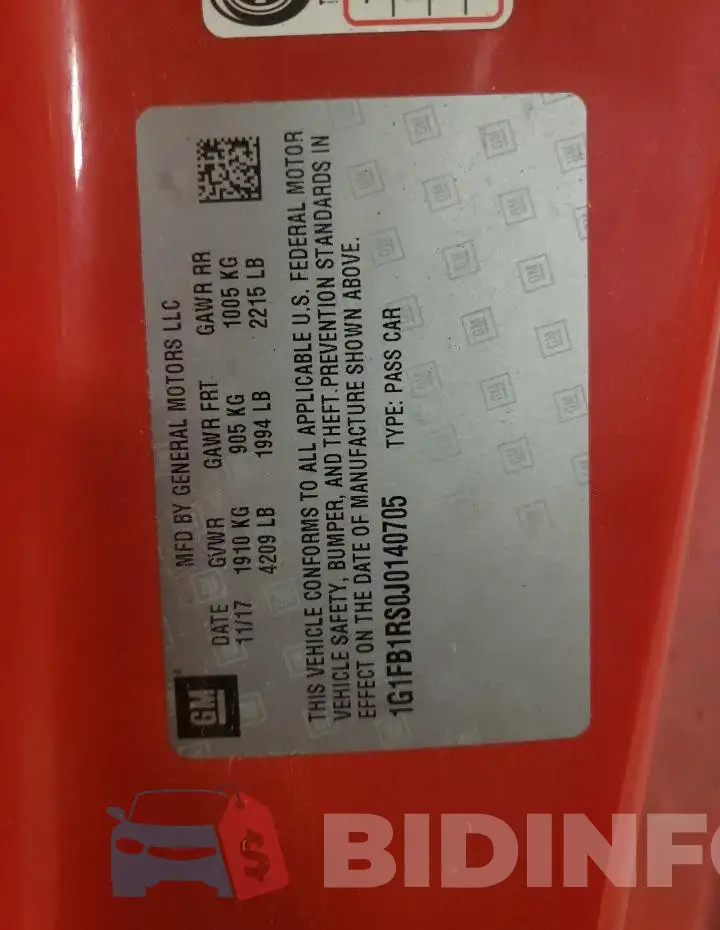 1G1FB1RS0J0140705 Photo# 12