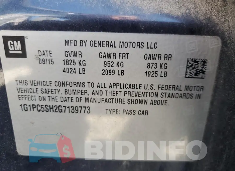 1G1PC5SH2G7139773 Photo# 12