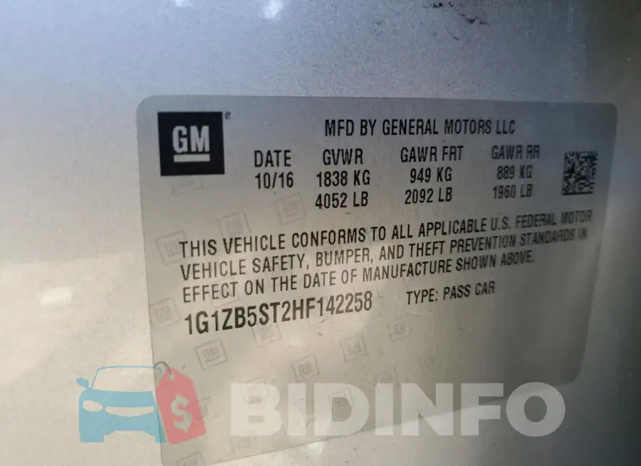 1G1ZB5ST2HF142258 Photo# 13