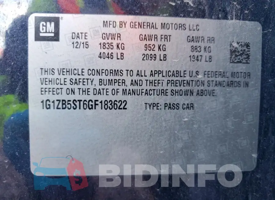 1G1ZB5ST6GF183622 Photo# 12