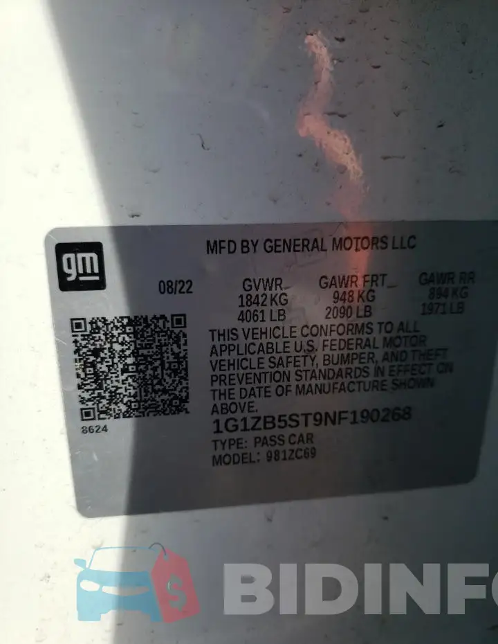1G1ZB5ST9NF190268 Photo# 12