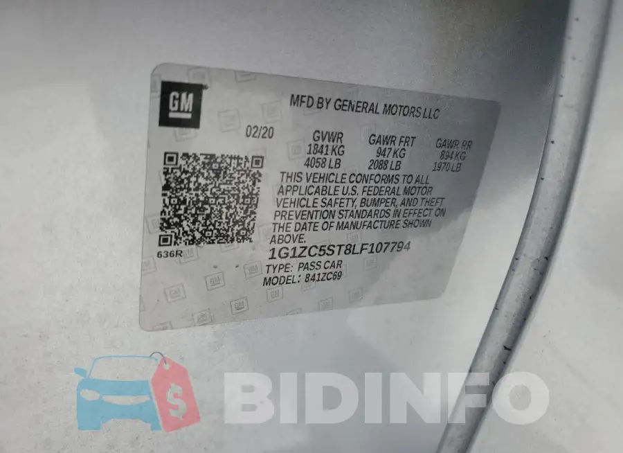 1G1ZC5ST8LF107794 Photo# 12