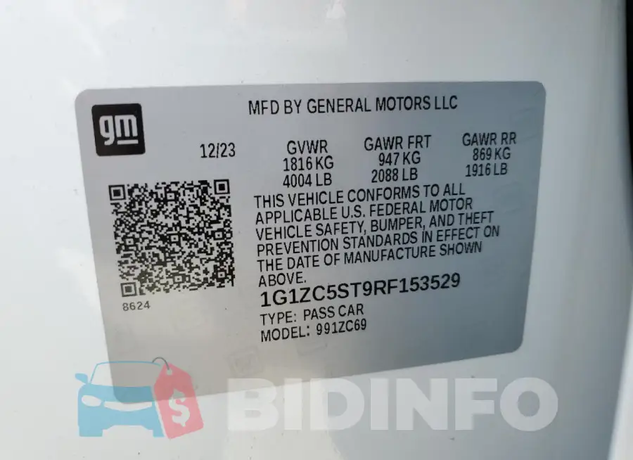 1G1ZC5ST9RF153529 Photo# 12