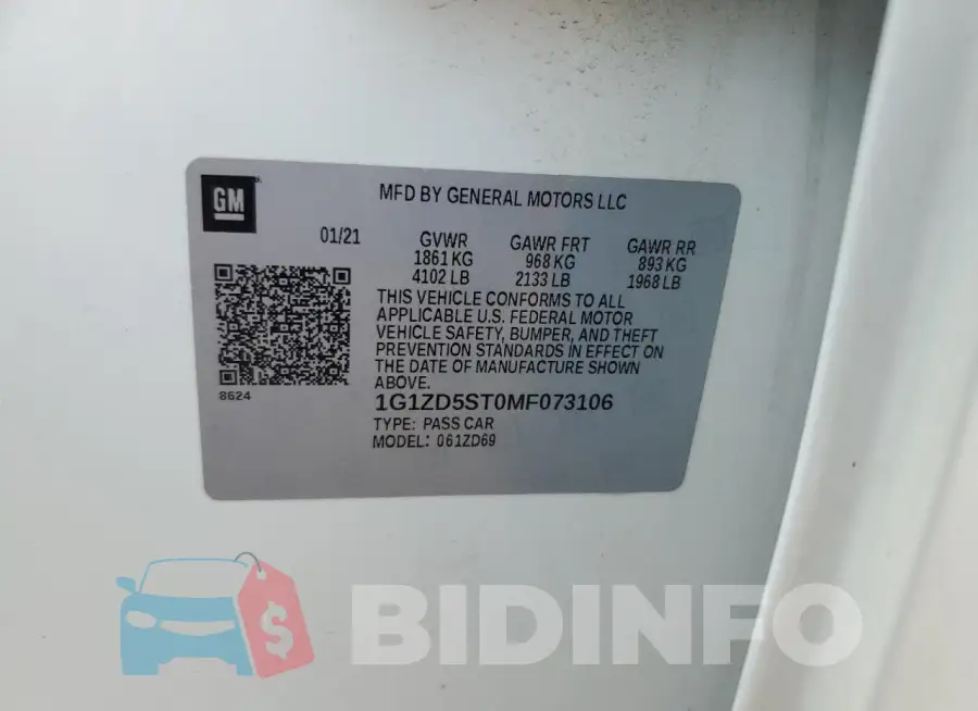 1G1ZD5ST0MF073106 Photo# 12