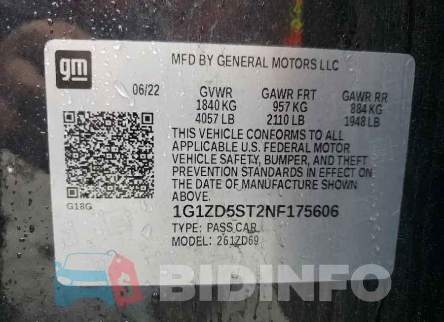 1G1ZD5ST2NF175606 Photo# 12
