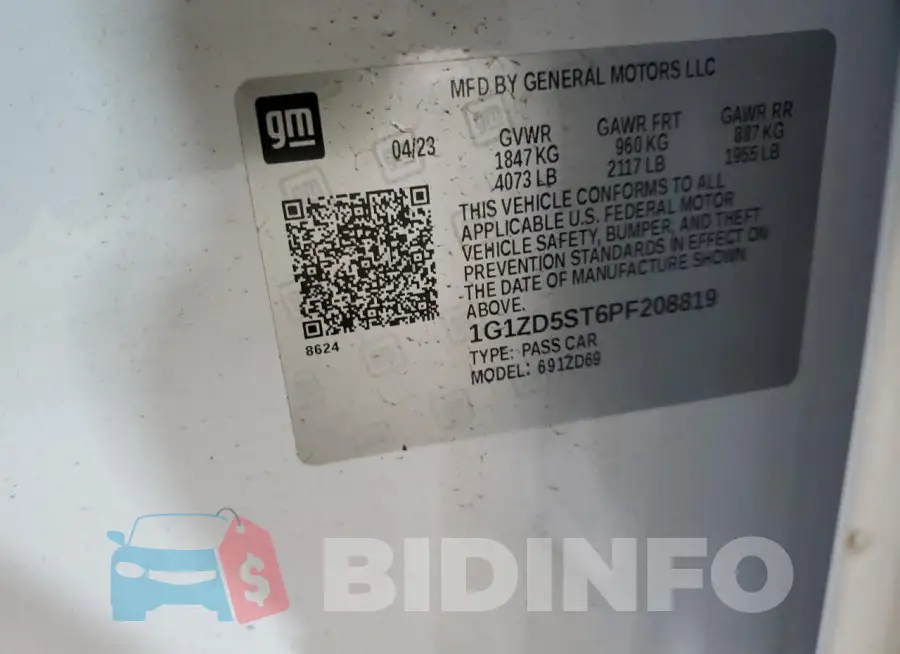 1G1ZD5ST6PF208819 Photo# 13
