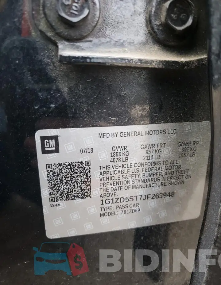 1G1ZD5ST7JF263948 Photo# 12