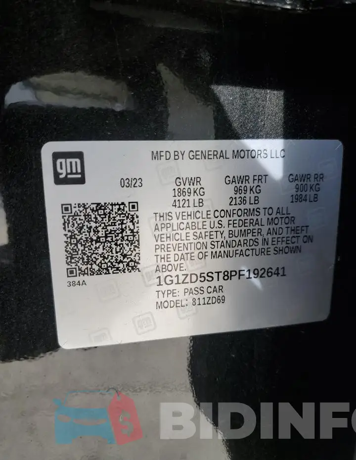 1G1ZD5ST8PF192641 Photo# 12