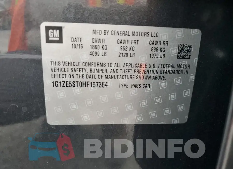 1G1ZE5ST0HF157364 Photo# 12