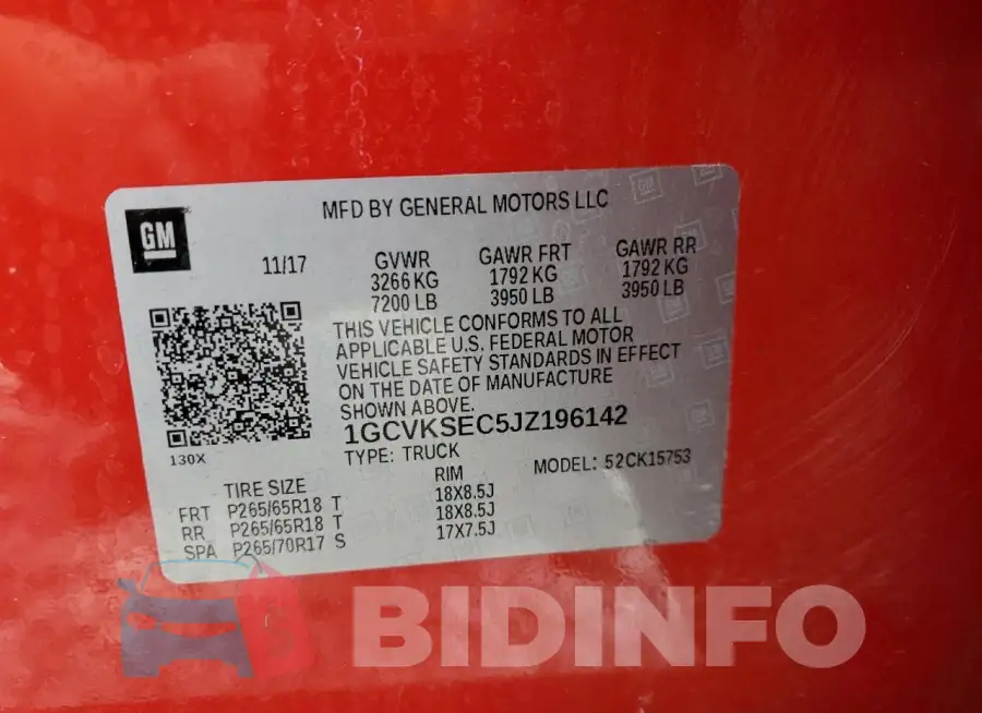 1GCVKSEC5JZ196142 Photo# 12