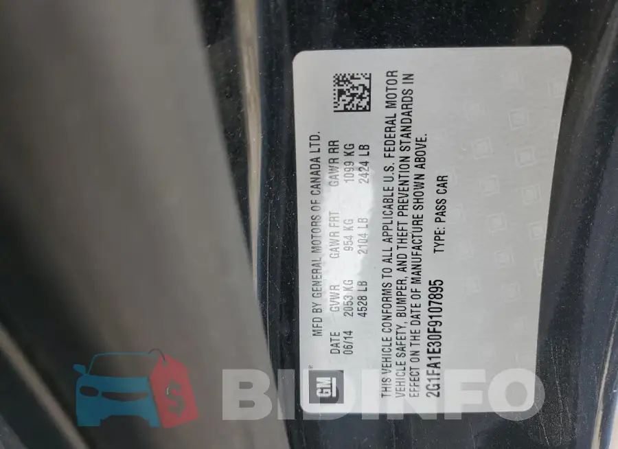 2G1FA1E30F9107895 Photo# 12
